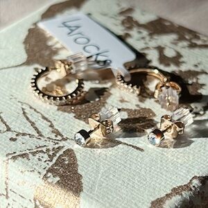 LArocks hoop and studs earring set.